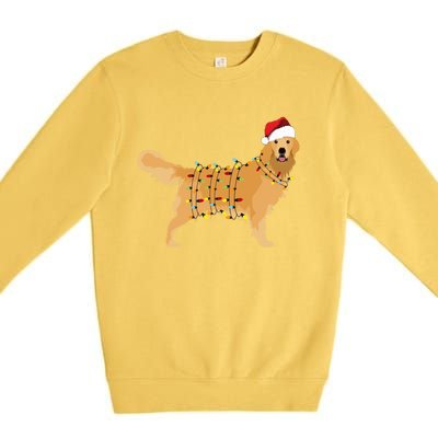 Golden Retriever Holiday Christmas Light Essential Premium Crewneck Sweatshirt