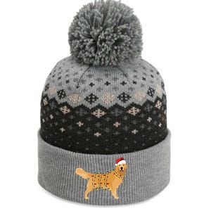 Golden Retriever Holiday Christmas Light Essential The Baniff Cuffed Pom Beanie