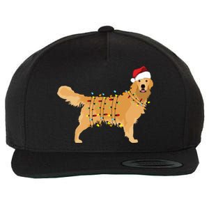 Golden Retriever Holiday Christmas Light Essential Wool Snapback Cap