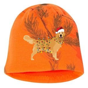 Golden Retriever Holiday Christmas Light Essential Kati - Camo Knit Beanie