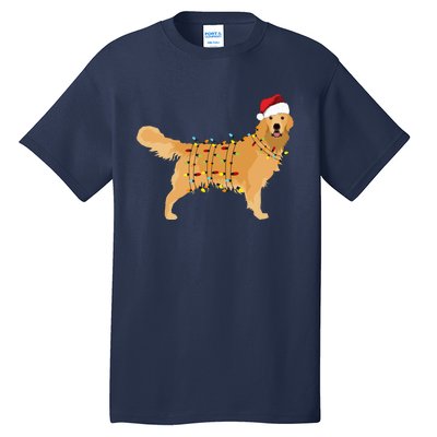 Golden Retriever Holiday Christmas Light Essential Tall T-Shirt