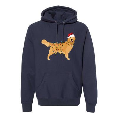 Golden Retriever Holiday Christmas Light Essential Premium Hoodie