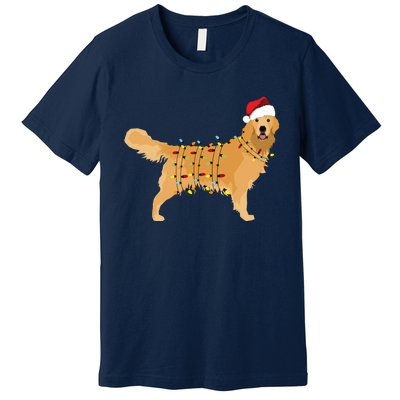 Golden Retriever Holiday Christmas Light Essential Premium T-Shirt