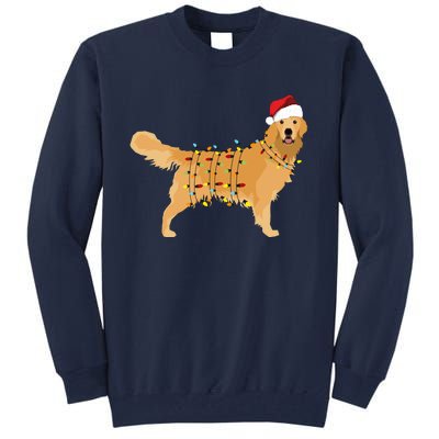 Golden Retriever Holiday Christmas Light Essential Tall Sweatshirt