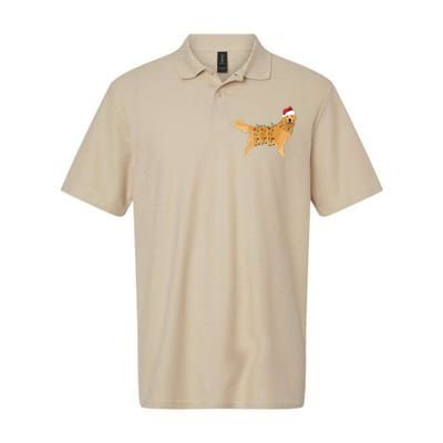 Golden Retriever Holiday Christmas Light Essential Softstyle Adult Sport Polo