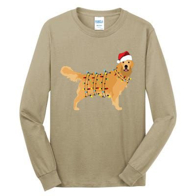 Golden Retriever Holiday Christmas Light Essential Tall Long Sleeve T-Shirt