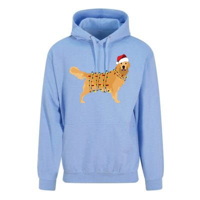 Golden Retriever Holiday Christmas Light Essential Unisex Surf Hoodie