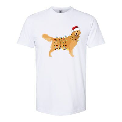 Golden Retriever Holiday Christmas Light Essential Softstyle® CVC T-Shirt