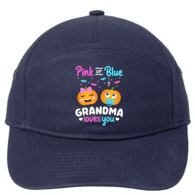 Gender Reveal Halloween Pregnancy Pink Blue Grandma Love Cute Gift 7-Panel Snapback Hat