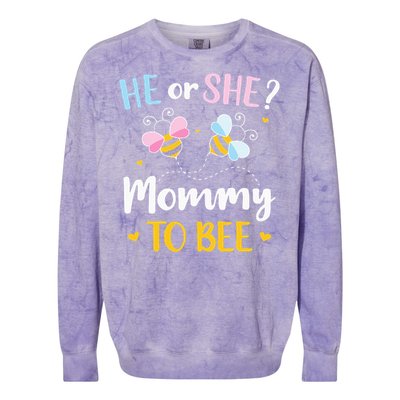 Gender reveal he or she mommy matching family baby party Colorblast Crewneck Sweatshirt