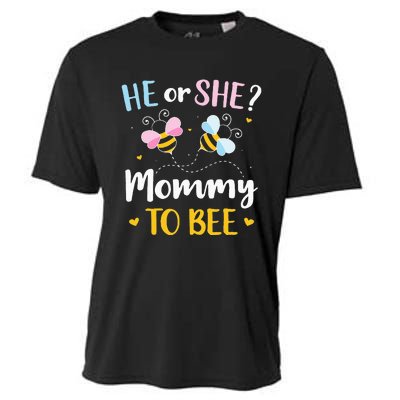 Gender reveal he or she mommy matching family baby party Cooling Performance Crew T-Shirt