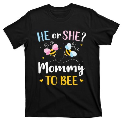 Gender reveal he or she mommy matching family baby party T-Shirt