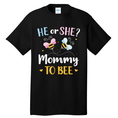 Gender reveal he or she mommy matching family baby party Tall T-Shirt