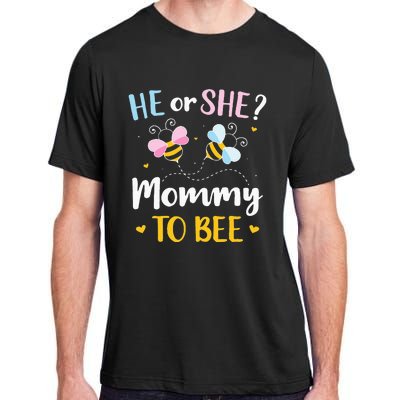 Gender reveal he or she mommy matching family baby party Adult ChromaSoft Performance T-Shirt