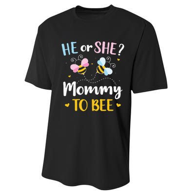 Gender reveal he or she mommy matching family baby party Performance Sprint T-Shirt