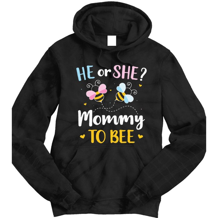 Gender reveal he or she mommy matching family baby party Tie Dye Hoodie