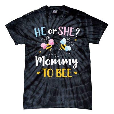 Gender reveal he or she mommy matching family baby party Tie-Dye T-Shirt