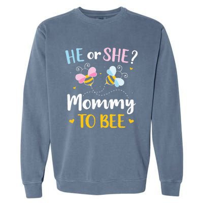 Gender reveal he or she mommy matching family baby party Garment-Dyed Sweatshirt