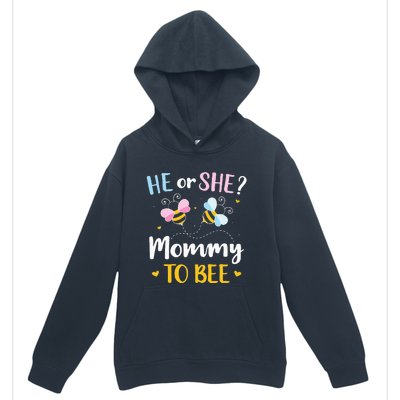 Gender reveal he or she mommy matching family baby party Urban Pullover Hoodie