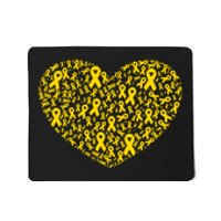 Gold Ribbon Heart Childhood Cancer Awareness Support Mousepad