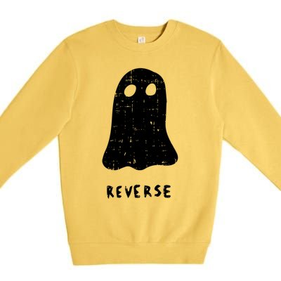 Ghost Reverse Halloween Costume Funny Ghoul Spirit Gift Premium Crewneck Sweatshirt