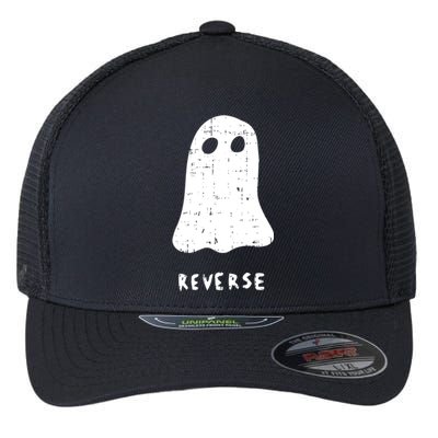 Ghost Reverse Halloween Costume Funny Ghoul Spirit Gift Flexfit Unipanel Trucker Cap