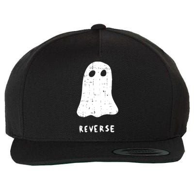 Ghost Reverse Halloween Costume Funny Ghoul Spirit Gift Wool Snapback Cap