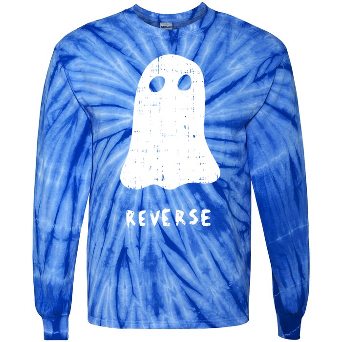 Ghost Reverse Halloween Costume Funny Ghoul Spirit Gift Tie-Dye Long Sleeve Shirt