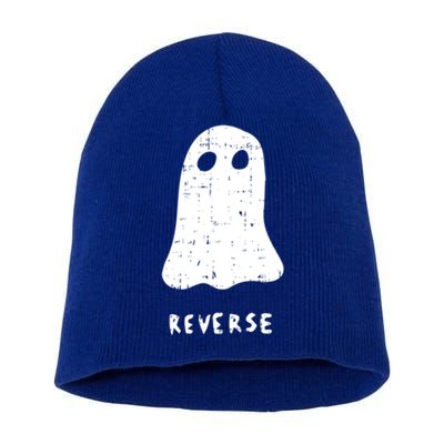 Ghost Reverse Halloween Costume Funny Ghoul Spirit Gift Short Acrylic Beanie