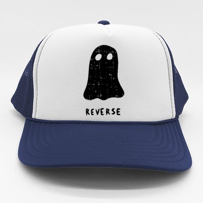 Ghost Reverse Halloween Costume Funny Ghoul Spirit Gift Trucker Hat