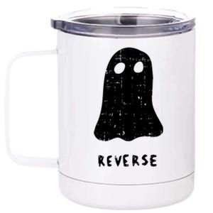 Ghost Reverse Halloween Costume Funny Ghoul Spirit Gift 12 oz Stainless Steel Tumbler Cup