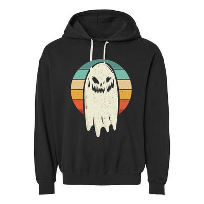Ghost Retro Halloween Costume Women Garment-Dyed Fleece Hoodie