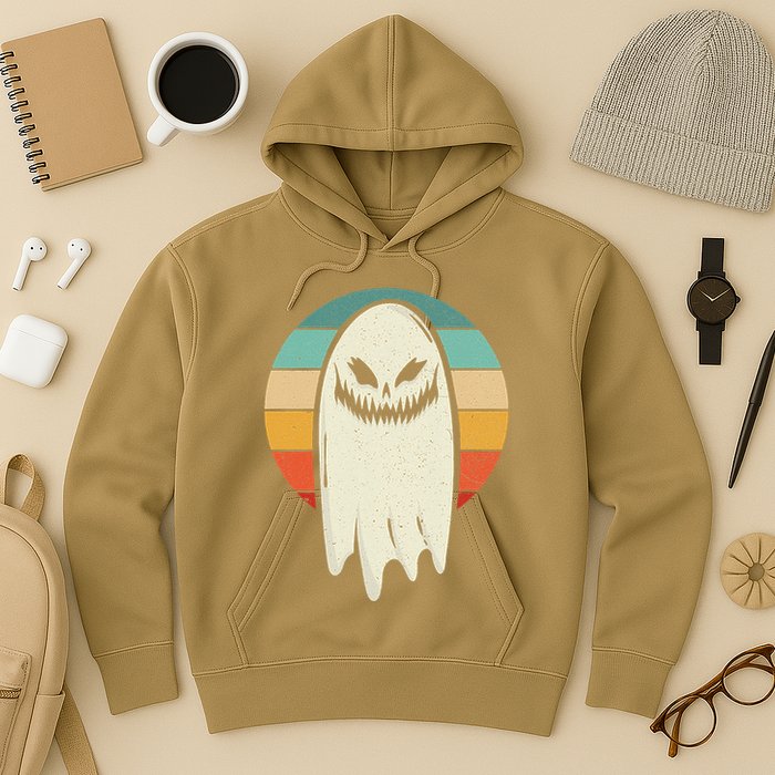 Ghost Retro Halloween Costume Women Hoodie