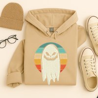 Ghost Retro Halloween Costume Women Hoodie