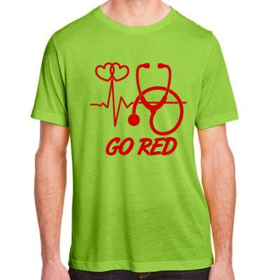 Go Red Heart Disease Awareness Month Wear Red Adult ChromaSoft Performance T-Shirt