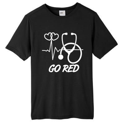 Go Red Heart Disease Awareness Month Wear Red Tall Fusion ChromaSoft Performance T-Shirt