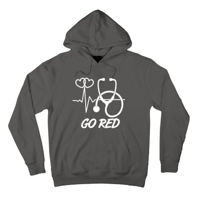 Go Red Heart Disease Awareness Month Wear Red Hoodie