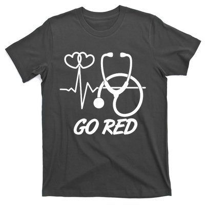 Go Red Heart Disease Awareness Month Wear Red T-Shirt