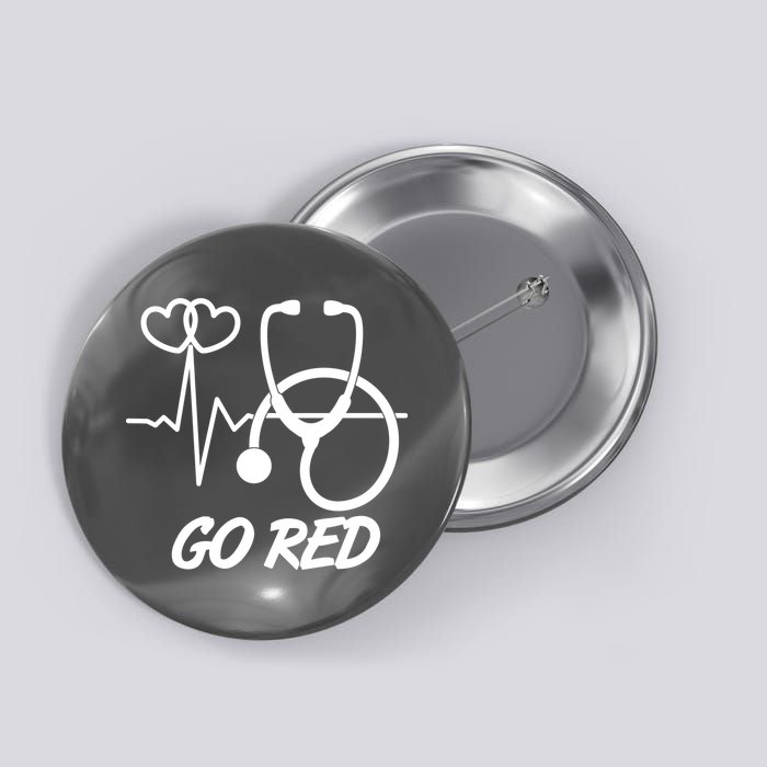 Go Red Heart Disease Awareness Month Wear Red Button