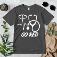 Go Red Heart Disease Awareness Month Wear Red Premium T-Shirt