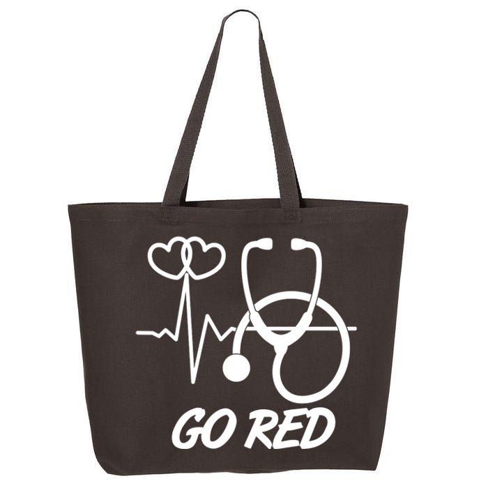 Go Red Heart Disease Awareness Month Wear Red 25L Jumbo Tote