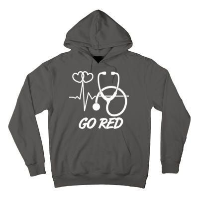 Go Red Heart Disease Awareness Month Wear Red Tall Hoodie