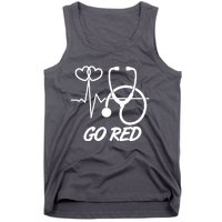 Go Red Heart Disease Awareness Month Wear Red Tank Top