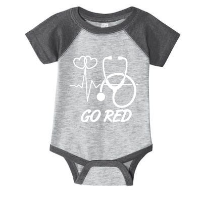 Go Red Heart Disease Awareness Month Wear Red Infant Baby Jersey Bodysuit