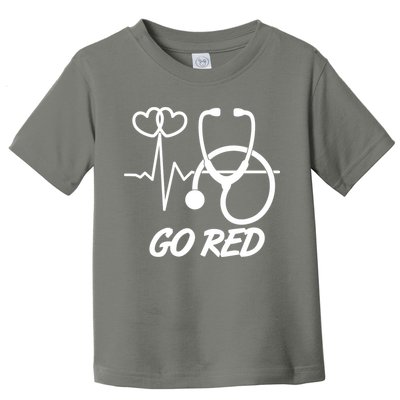 Go Red Heart Disease Awareness Month Wear Red Toddler T-Shirt