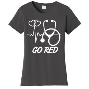 Go Red Heart Disease Awareness Month Wear Red Women's T-Shirt