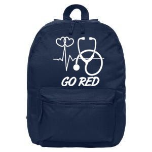 Go Red Heart Disease Awareness Month Wear Red 16 in Basic Backpack