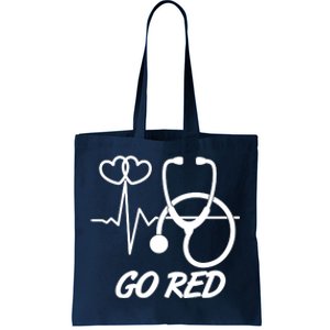 Go Red Heart Disease Awareness Month Wear Red Tote Bag