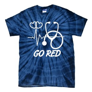 Go Red Heart Disease Awareness Month Wear Red Tie-Dye T-Shirt