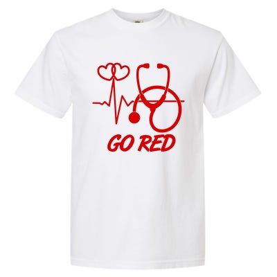 Go Red Heart Disease Awareness Month Wear Red Garment-Dyed Heavyweight T-Shirt